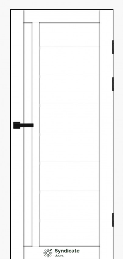 Двери Syndicat Doors PVC 101 Эмалия бьянко сатиновое стекло